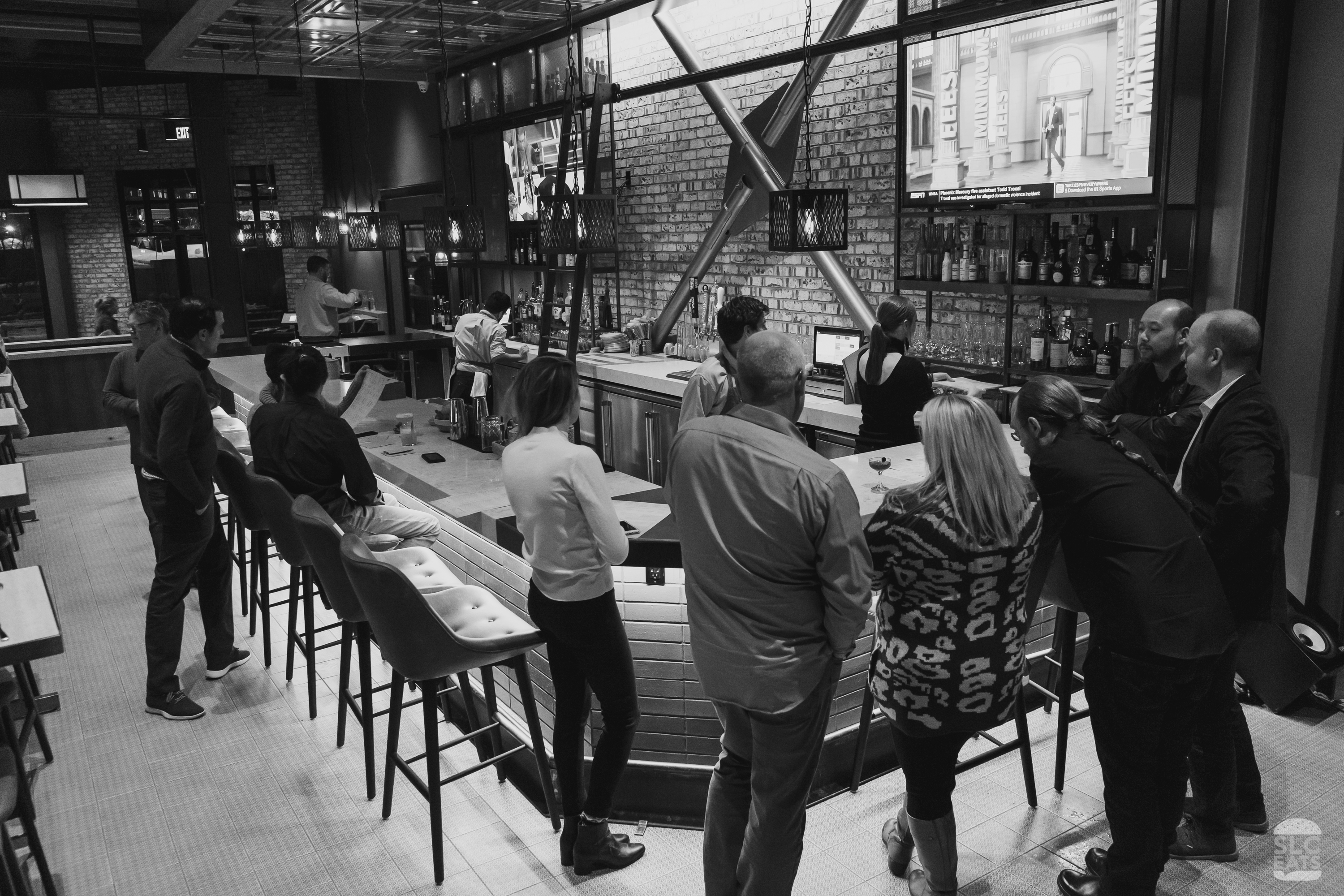 The bar at Hearth and Hill restaurant in Park City, Utah