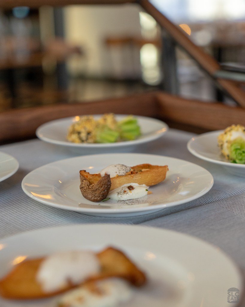 A photo of a grilled mushroom on a plate
