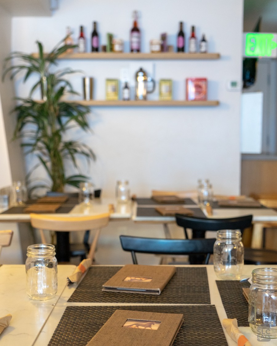 Picture of Provisions by Riverhorse restaurant, with tables and menus